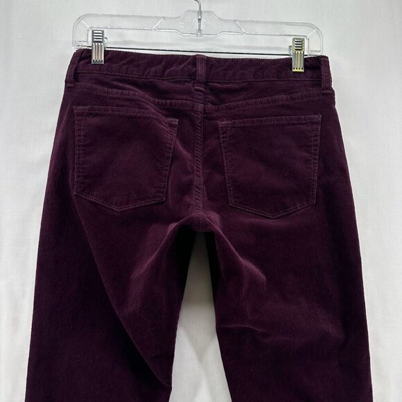 Banana Republic Jeans Womens 26/2P Skinny Fit Corduroy Low Rise Ankle Burgundy - Picture 5 of 10